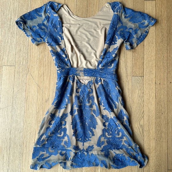 For Love & Lemons San Marcos Dress in Blue - Picture 3 of 5